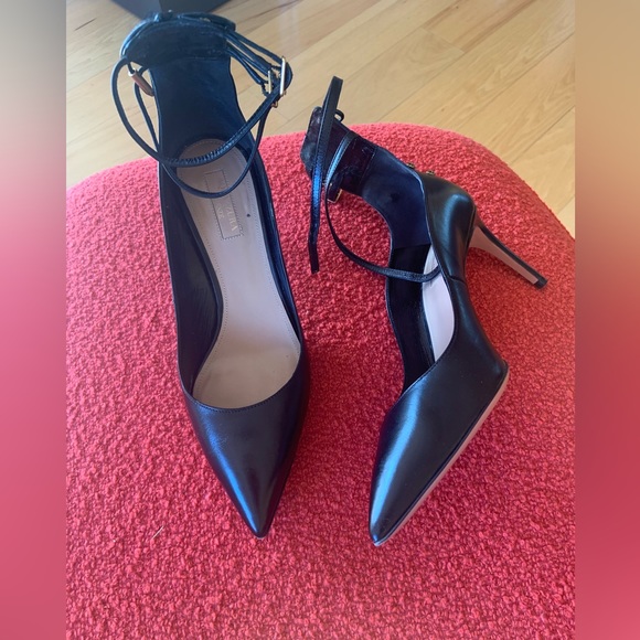 Aquazurra Black Double Strap Pumps Size 37.5 - Picture 1 of 10